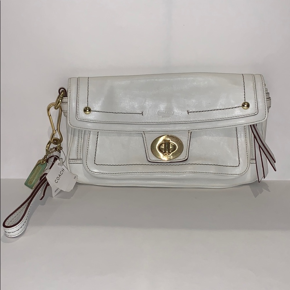 White Vintage Coach Purse